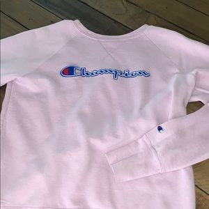 Cute pink champion crew neck